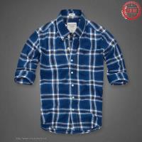 heren abercrombie fitch plaid lang overhemd koningsblauw Store Almere 86ksa918